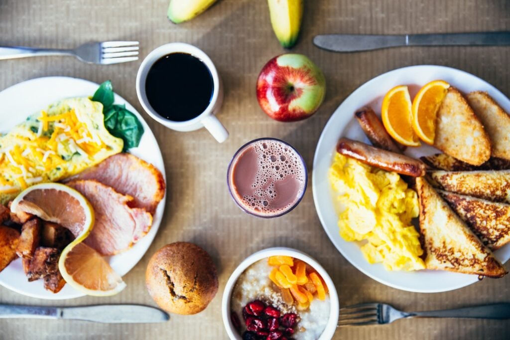 A large breakfast. You don't need to eat before you run in the morning.