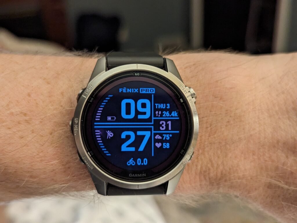 My new watch. I compared the Garmin Forerunner 965 vs Fenix 7, and I chose the Fenix 7S Pro Solar.