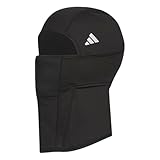 adidas Alphaskin Balaclava Ski Mask, Fleece-Lined face Cover for Exercise and Winter Sports, Black/Silver Reflective F23, one_Size