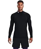 Under Armour Men's ColdGear Armour Fitted Mock, Black (001)/White, Medium