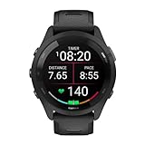 Garmin Forerunner 265 Running Smartwatch, Colorful AMOLED Display, Training Metrics and Recovery Insights, Black and Powder Gray