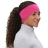 TrailHeads Tempo Running Headband | Ear Protection | Moisture Wicking Headband (heather pink)