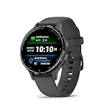 Garmin Venu 3S Slate Stainless Steel Bezel 1.2-Inch AMOLED Touchscreen Display Smart Watch with 41mm Pebble Gray Case and Silicone Band