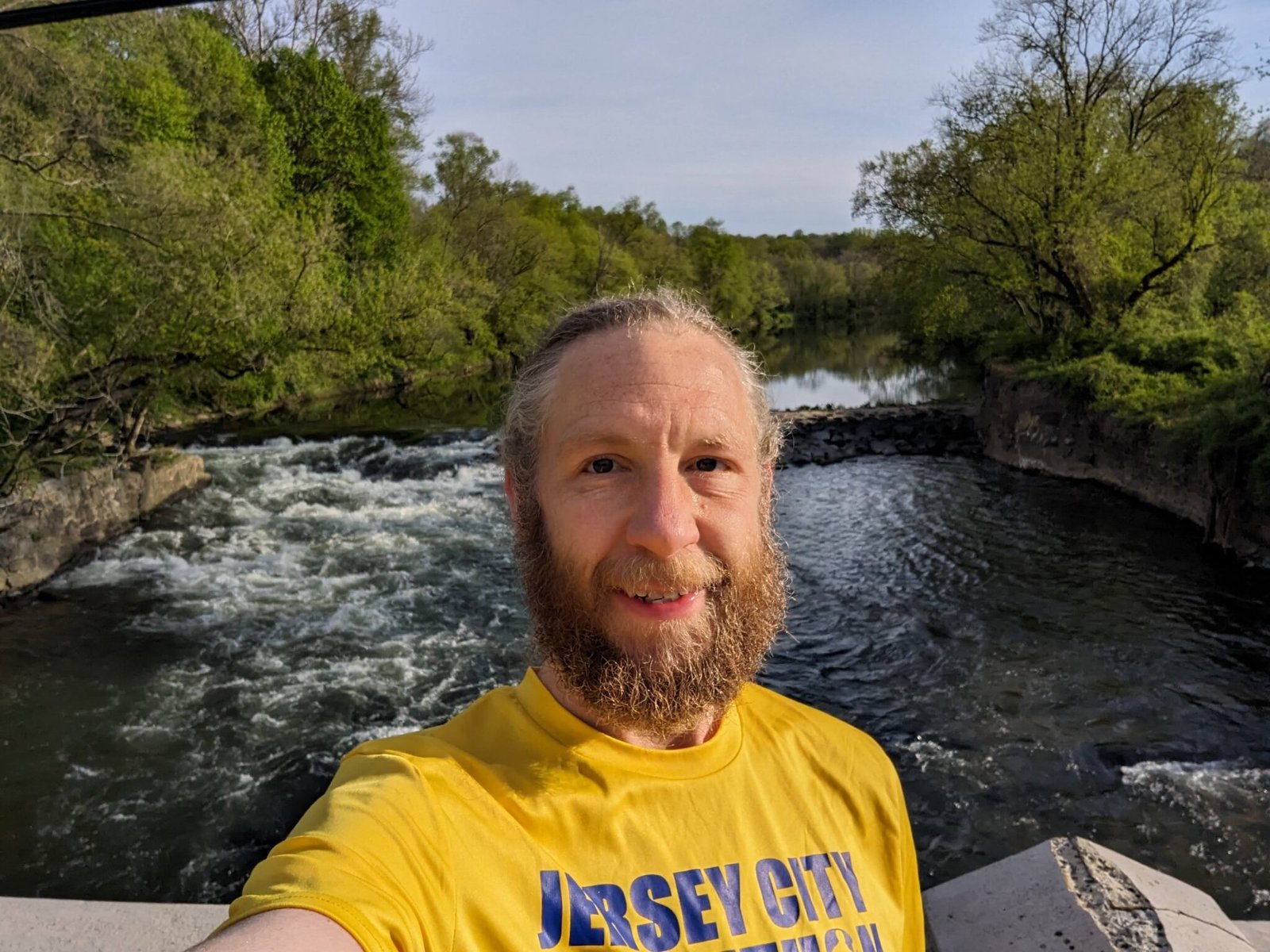 Me, running across the Brandywine Creek.