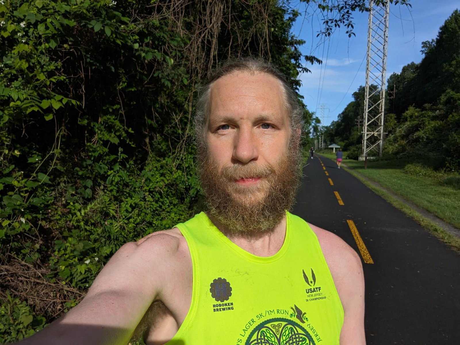 Me, running on the Washington and Old Dominion Rail Trail.