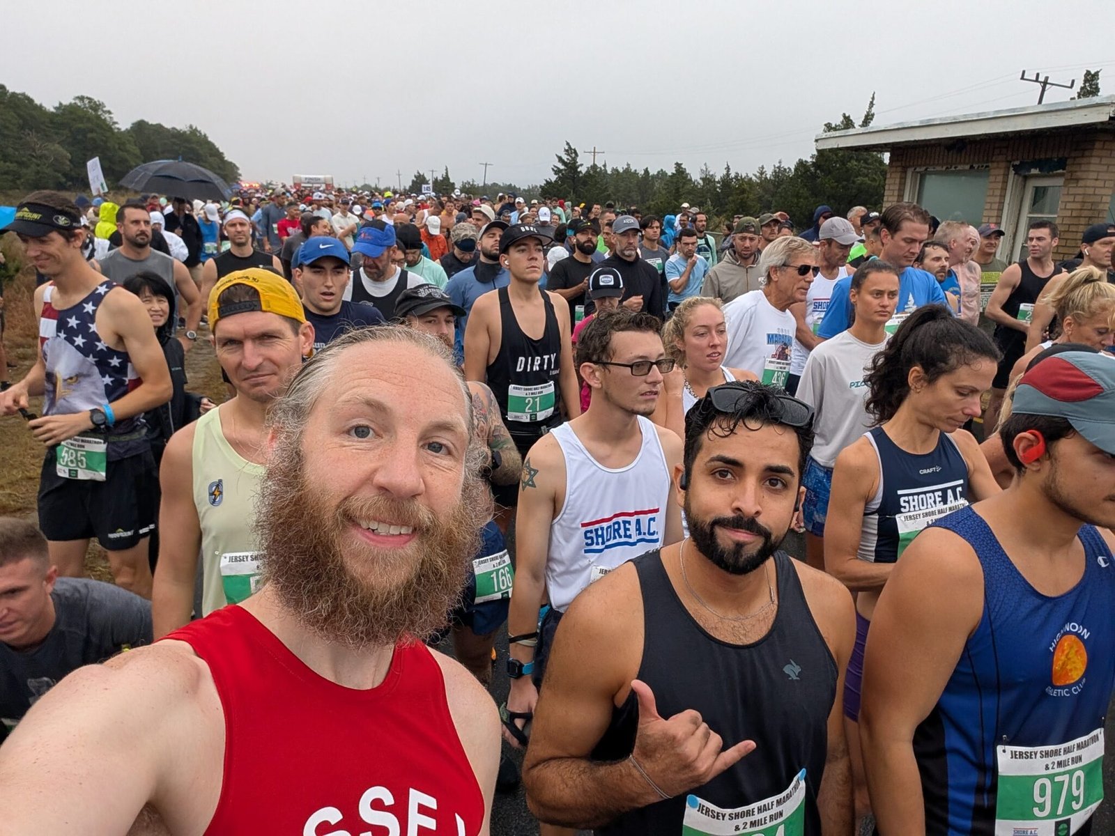 The start at the Jersey Shore Half Marathon