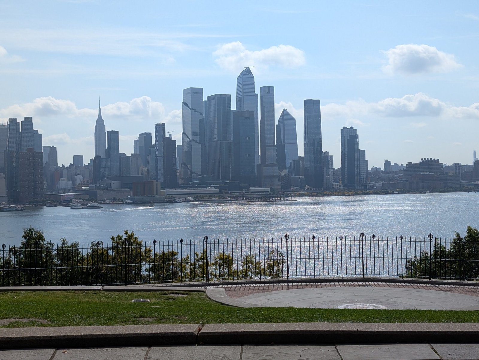 The view of New York from Hamilton Park, as seen on my run through Weehawken