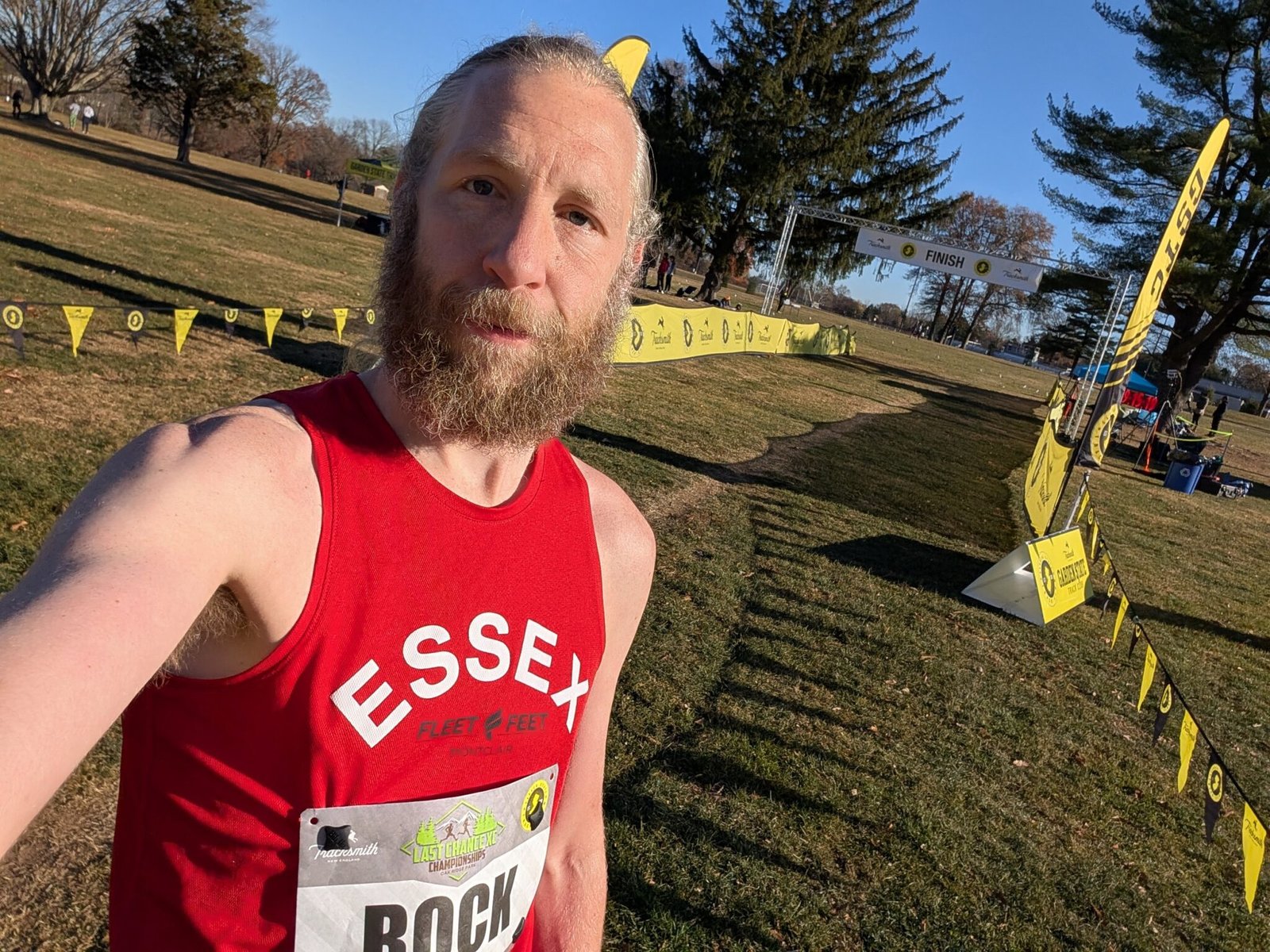 Me, at the start of the Last Chance XC Championships, before the race.