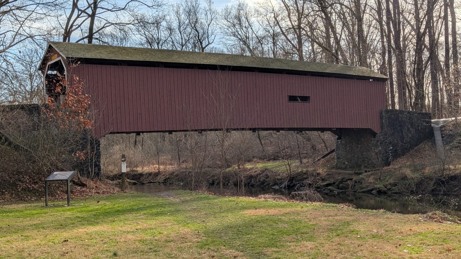 A covered bridge in Lancaster, Pennsylvania