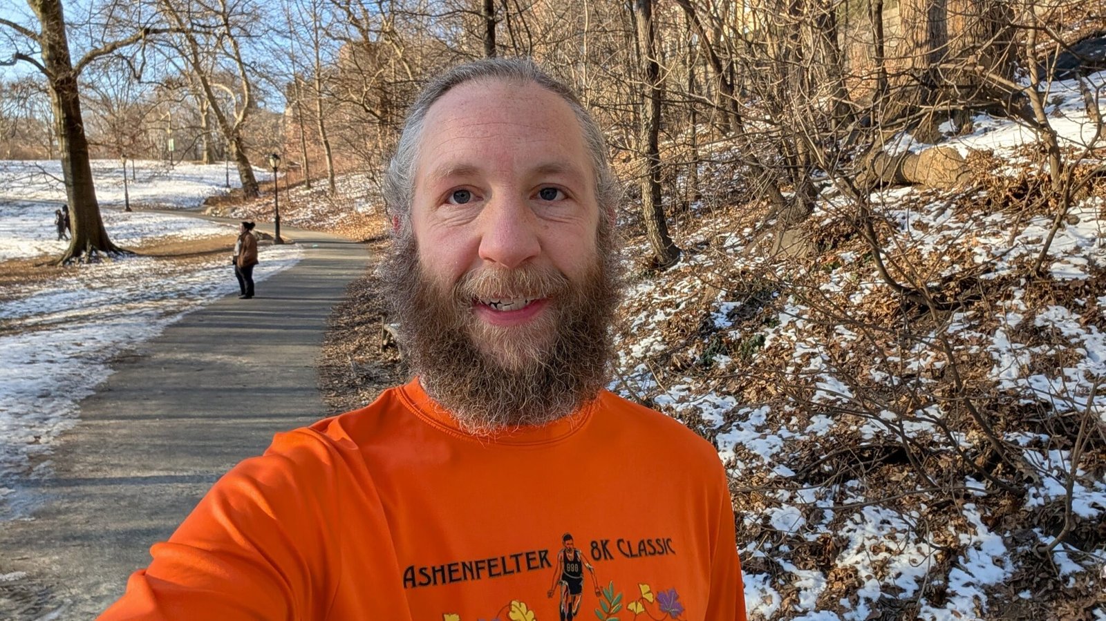 A selfie of me on a run through Central Park